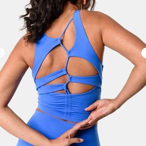 Kamo Fitness Nora Waist Length Tank Top - Strong Blue XS